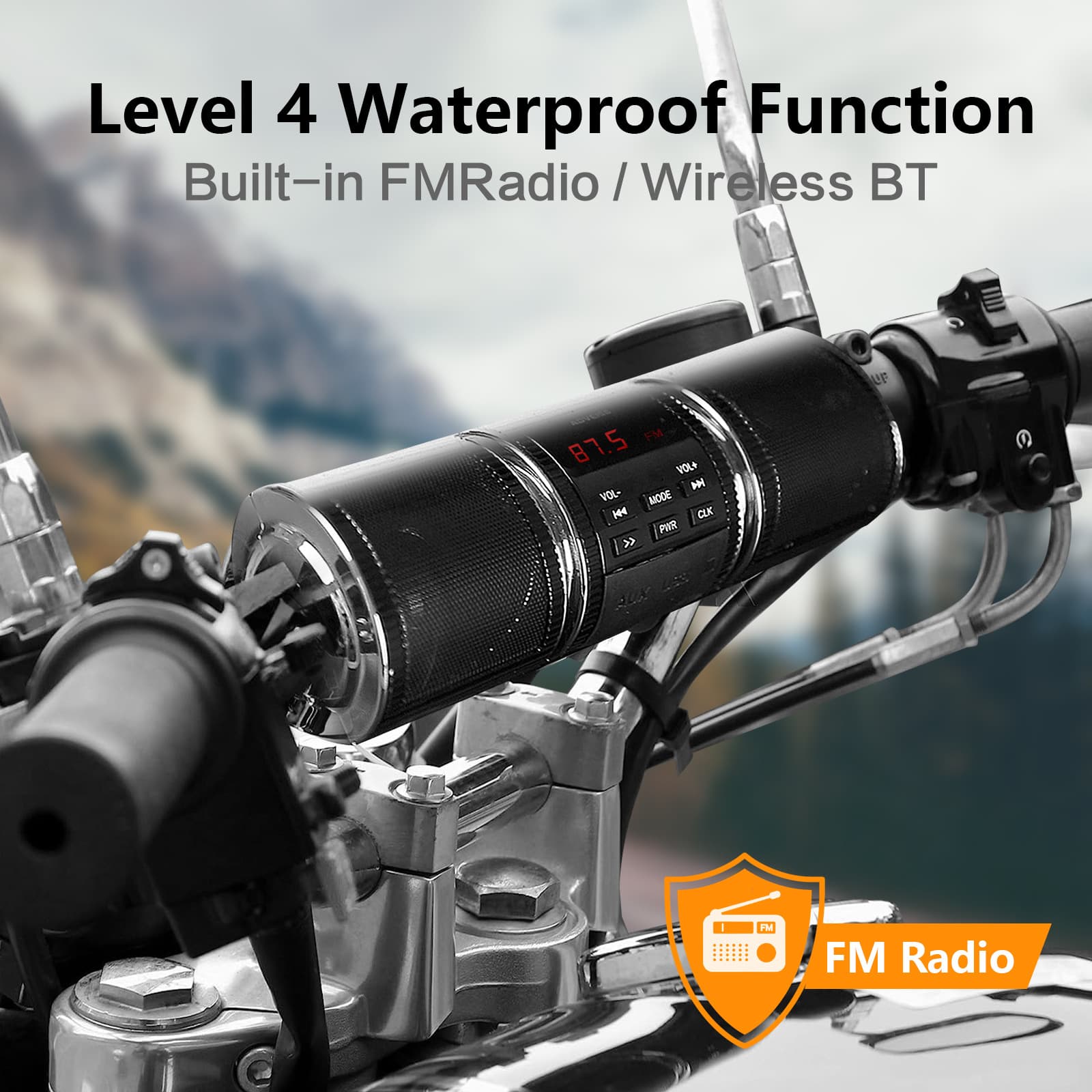 Motorcycle audio subwoofer car MP3 player motorcycle bluetooth radio outdoor waterproof