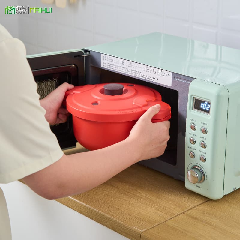 Maihui Microwave Pressure Cooker, Micro-Pressure High-Pressure Pot for Stewing Soup and Meat, Red Microwave-specific Multi-function Pot