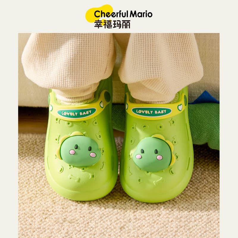 Happy Mary Children's Cotton Shoes, Autumn/Winter Warm Fleece-Lined Waterproof Infants EVA Girls' Baby Furry Slippers