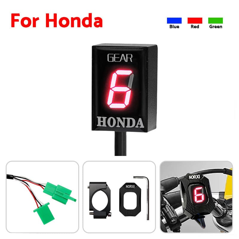 Compatible with Honda HONDAi Motorcycle Gear Position Display 1-6 Digital LED LCD Gear Indicator with Backlight