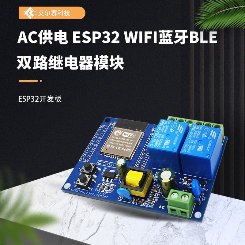 AC220V Powered ESP32 WiFi Bluetooth Dual Relay Module ESP32 Development Board