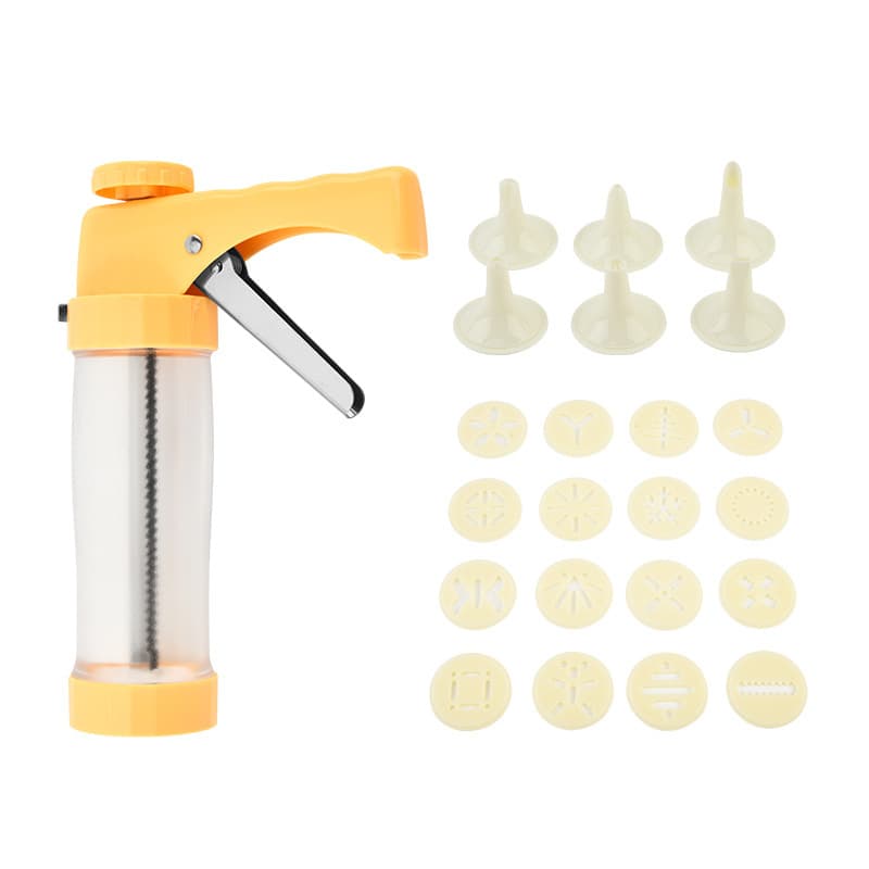 Cross-border manual piping gun, butter extruder, cream puff tool, piping tip, baking piping gun, cookie gun, cake piping