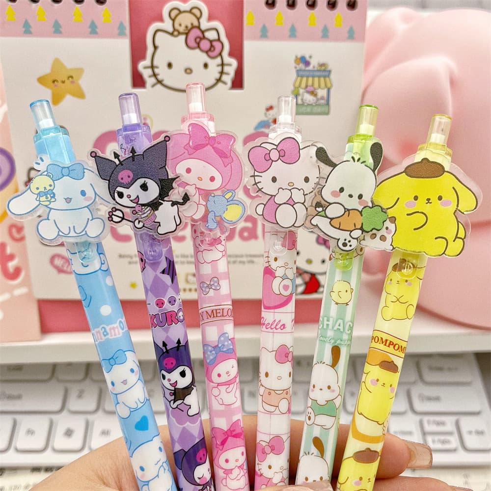 Cute High Aesthetic Neutral Pen Bullet Head Signing Pen Plastic Shell Stainless Steel Tip Non-Erasable Business Stationery