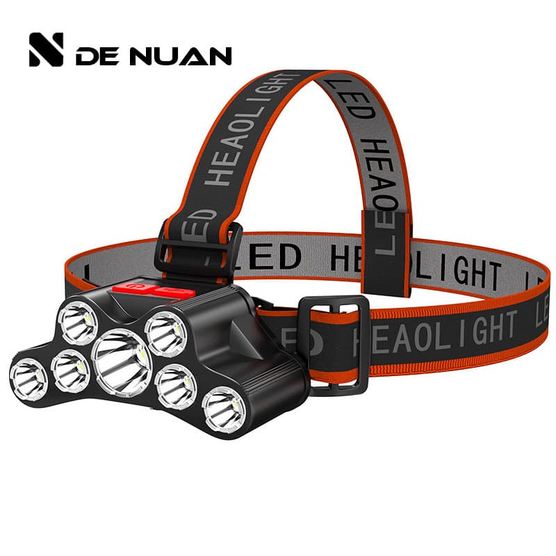 Cross-Border Headlamp Outdoor Multi-Functional Head-Mounted Flashlight USB Charging Fishing Long-Range LED Strong Light Headlamp Wholesale
