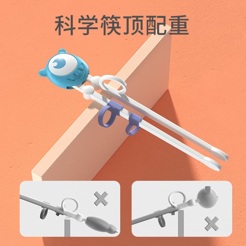Kids Training Chopsticks for Thumb Grip Practice, Ages 2-6, Baby Learning Chopsticks, Toddler Practice Chopsticks, Assistive Tableware