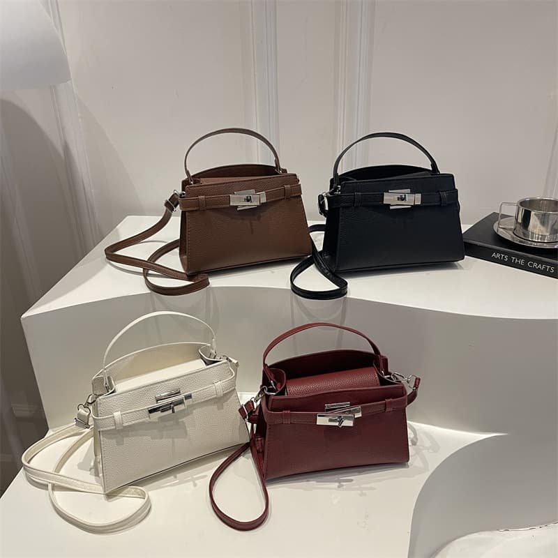 Personalized Design Solid Color Women's 2026 New Retro Summer Casual Korean Style Ins Handbag Shoulder Crossbody Bag for Women