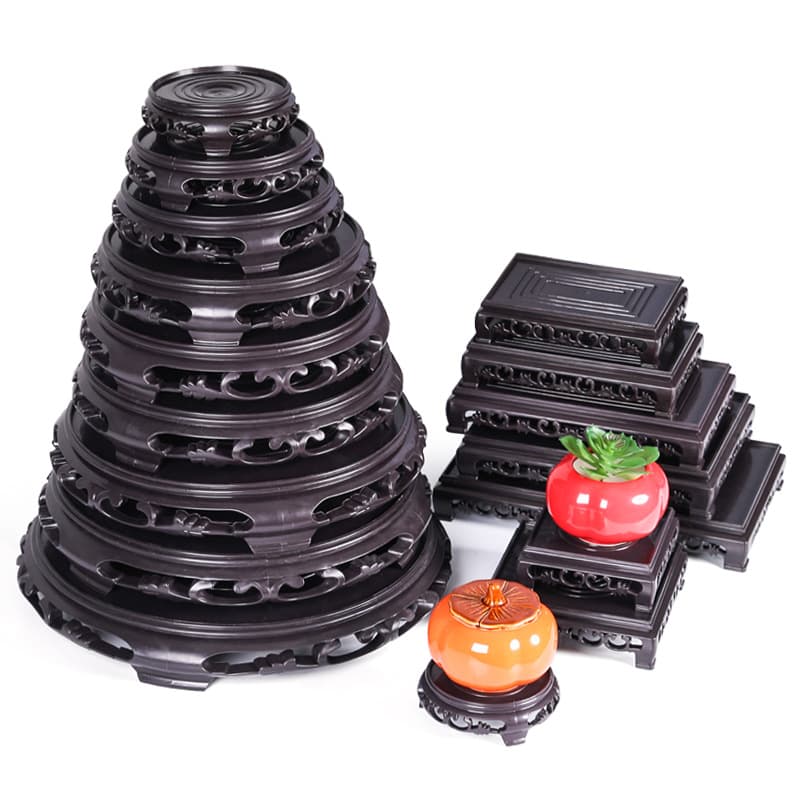 Antique-style round or rectangular bonsai base, square fish tank planter stand, succulent plastic tray