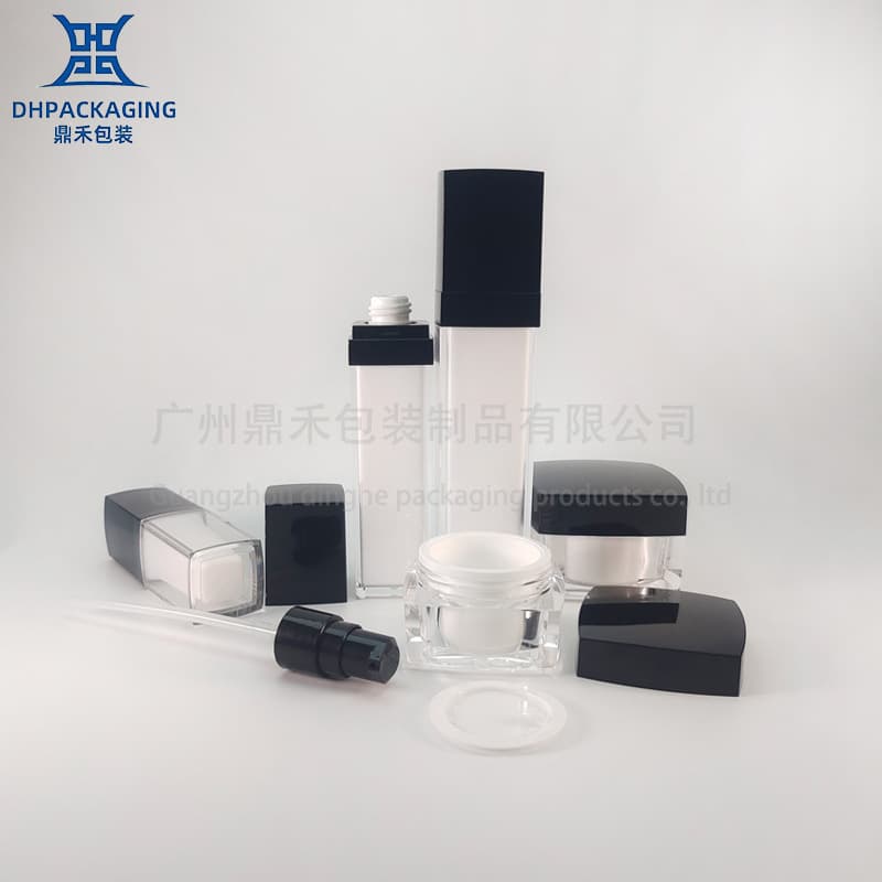 Acrylic Classic Square Cream Jar 50g Face Cream Eye Cream Jar 100ml Lotion Bottle Spray Bottle Cosmetic Bottle