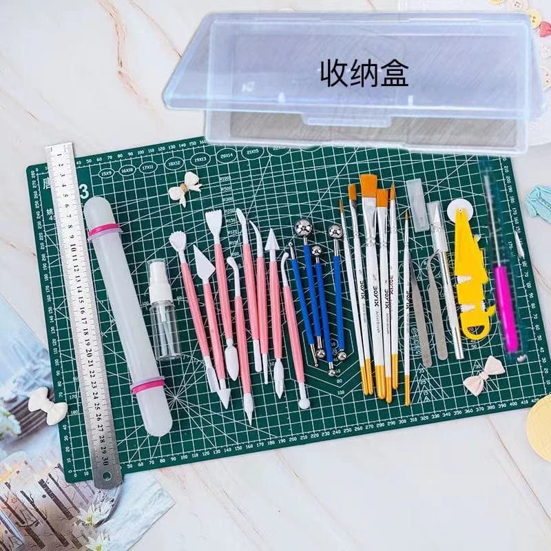 Fondant tool, shaping set, cutting board, non-stick rolling pin, roller hand carving, fondant mold