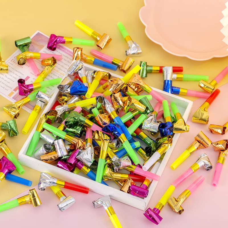 Creative Kids Prize Cute Blow Whistle Retractable Party Horn for Baby Birthday Celebration