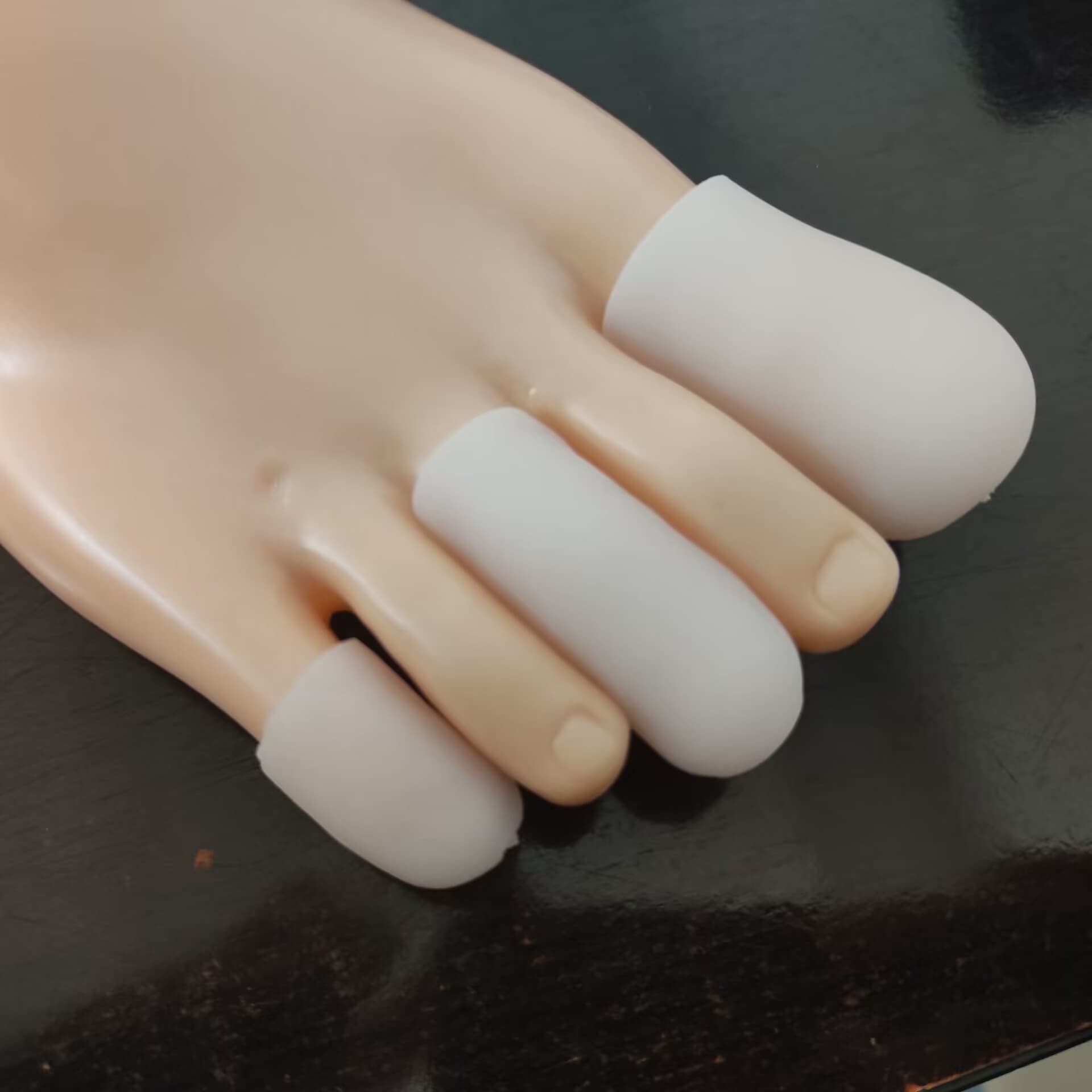 New silicone finger protectors, extended finger and toe protectors, toe protector.