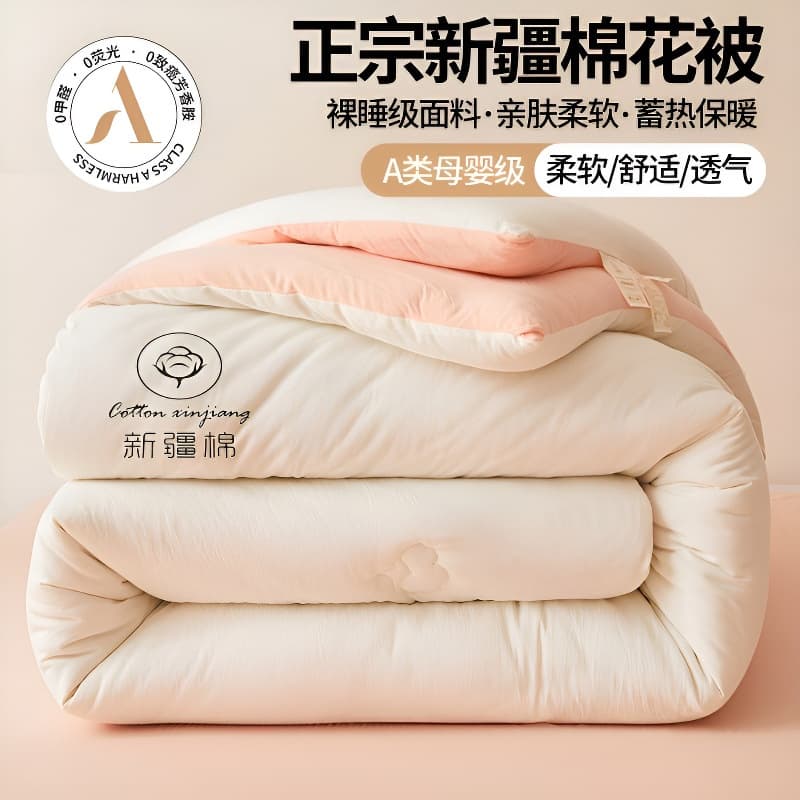 Xinjiang Washable Cotton Winter Quilt, Thick Warm Core, Single Spring/Autumn & Summer Air-conditioning Quilt, All-Season Use