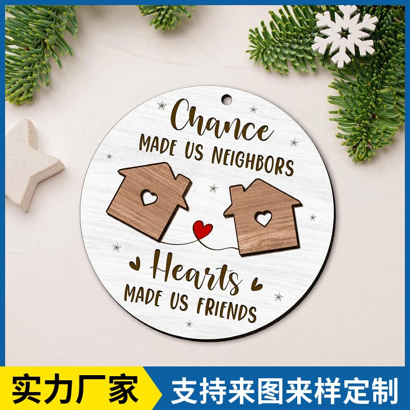 Cross-border 2025 Christmas gifts for friends and neighbors, wooden Christmas tree decorations for women