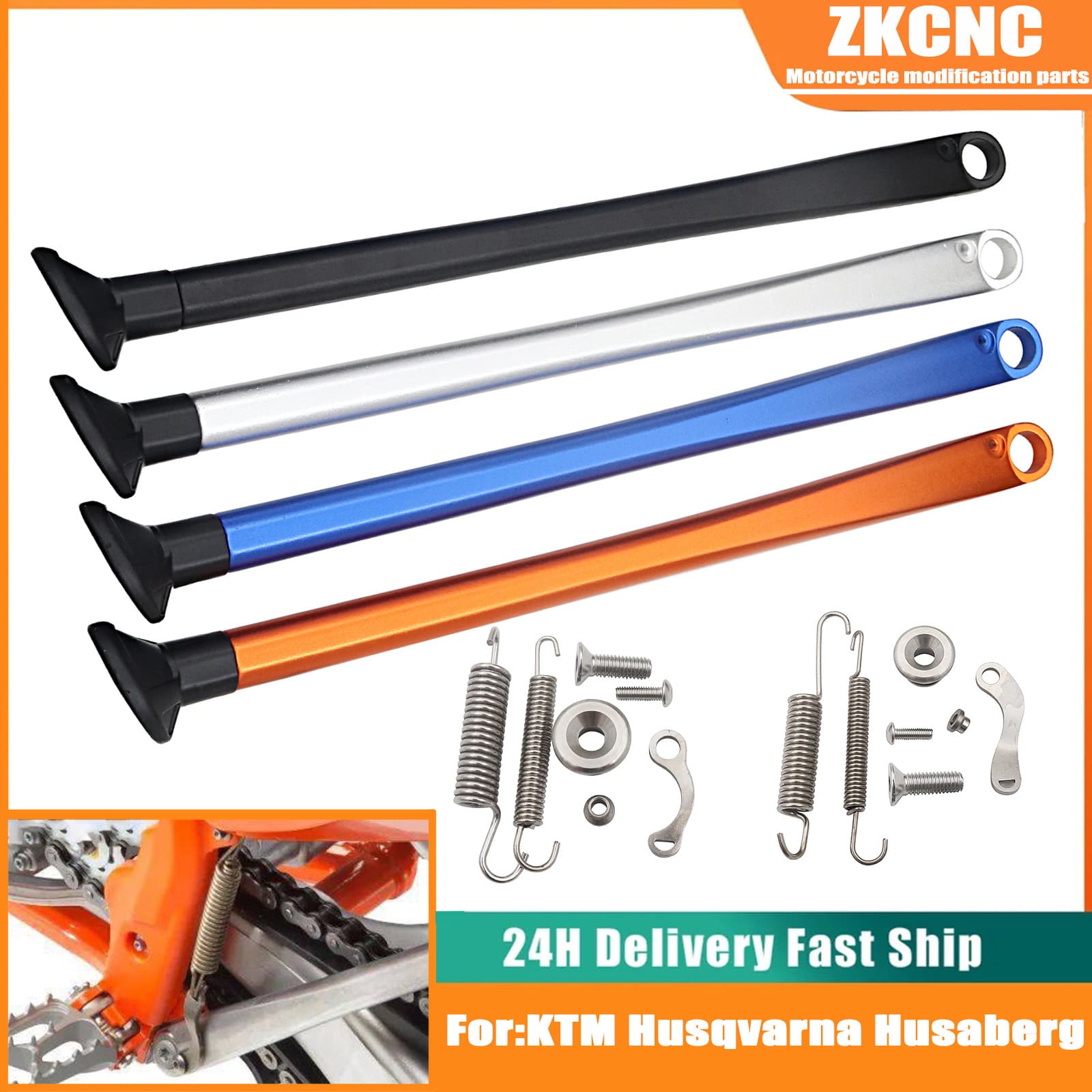 CNC Aluminum Side Stand for 150-530 EXC/XCW Off-Road Motorcycle Modification, Support Frame and Kickstand