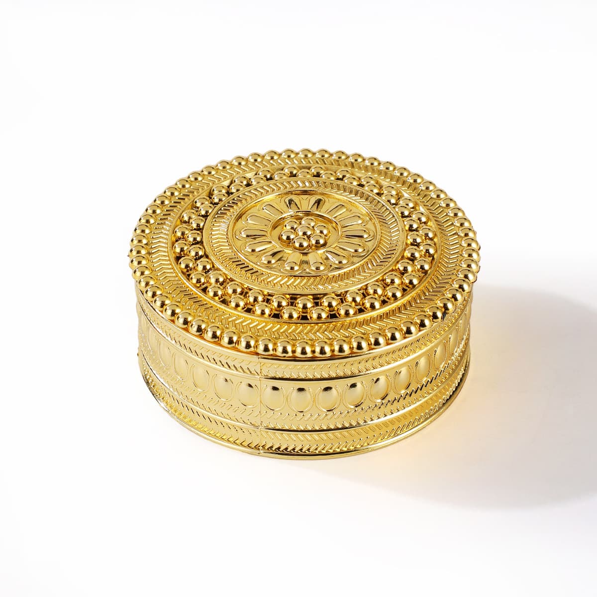 Round Candy Box, Gold and Silver Plastic Box for Baby Shower Party Snack Box Chocolate Candy Box