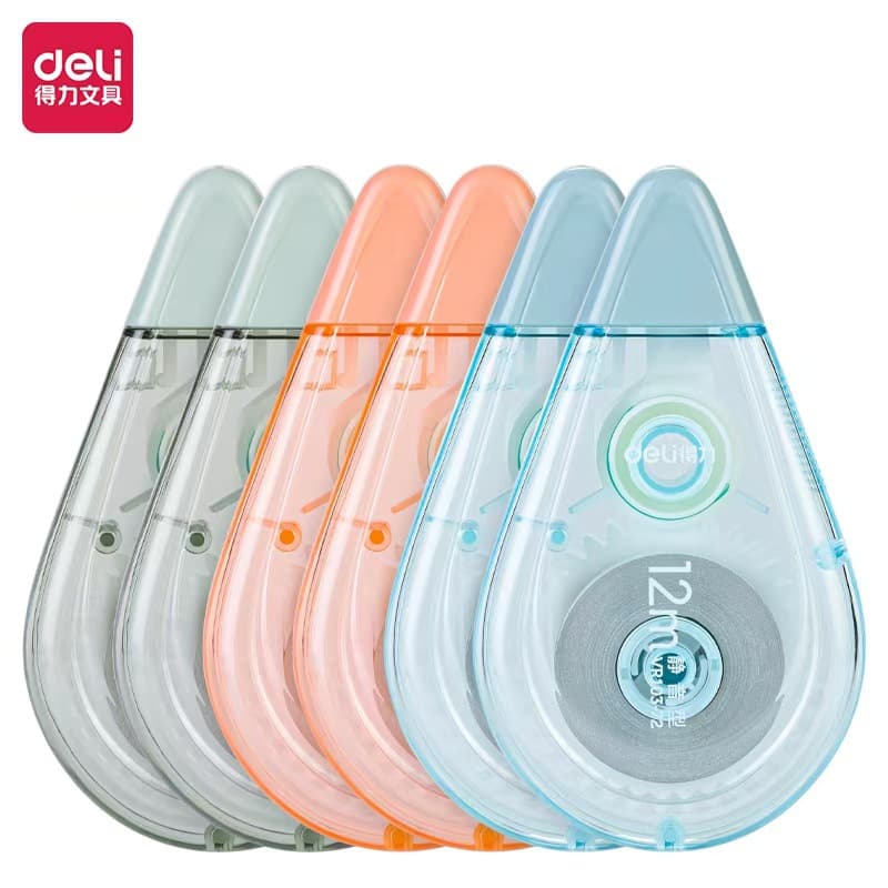 Deli VR103-72 Silent Correction Tape Student Stationery Correction Tape Value Pack Large Capacity Correction Tape Set