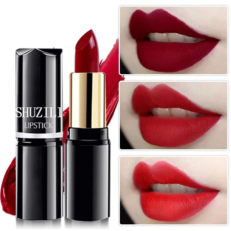 Shuzhili Round Tube Lipstick Moisturizing Version Hydrating Easy to Apply Long-lasting Cosmetics Wholesale Single Piece Drop Shipping