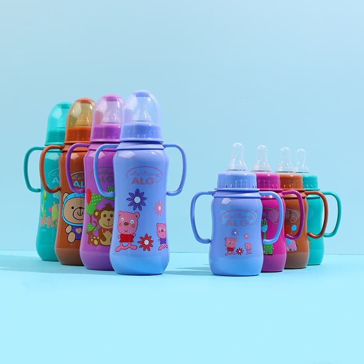 ALG Export Baby Products: Baby Bottles with Solid Color Plastic Nipples, 125ml/280ml