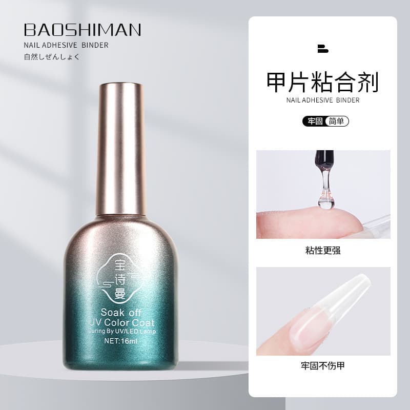 Nail tip adhesive glue for secure and long-lasting nail tip bonding, gel polish, professional nail salon use