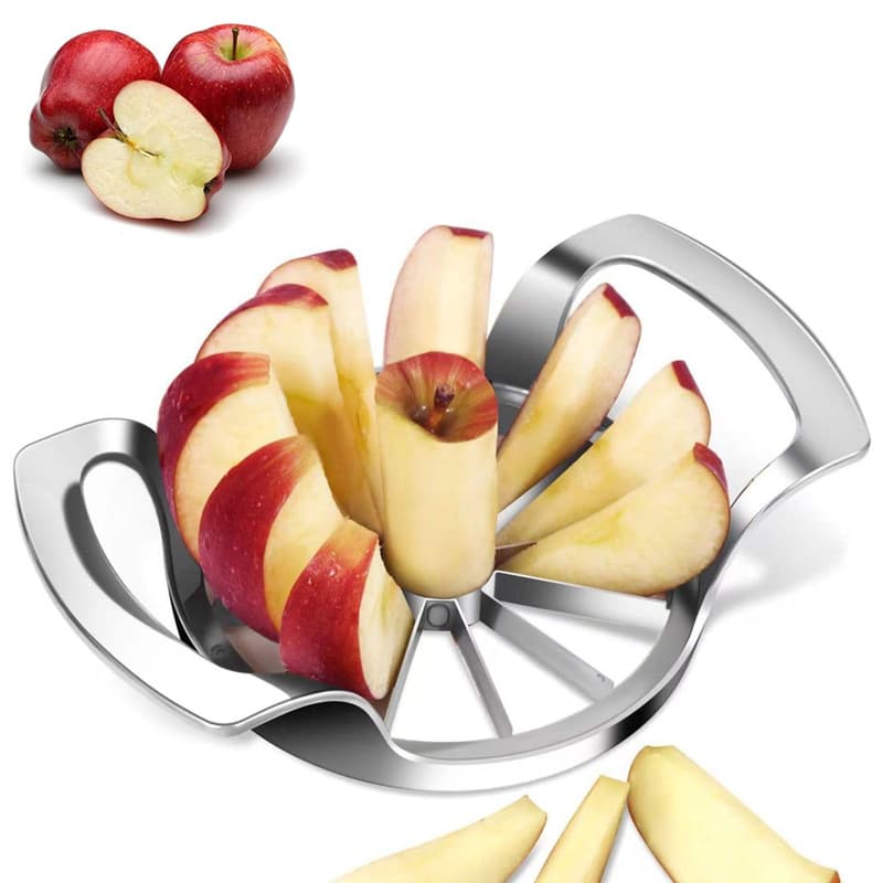 Stainless Steel Apple Slicer Zinc Alloy Fruit Cutter Large Kitchen Fruit Slicer Portable Divider and Corer