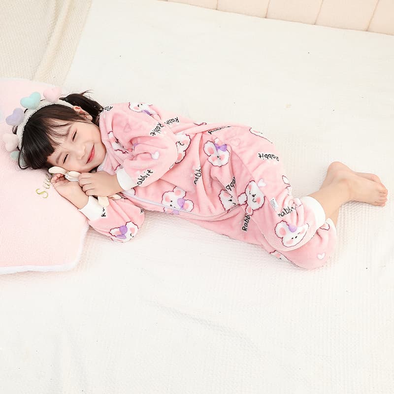 Baby Flannel Romper Infant Winter Wear Fleece Sleep Sack Unisex Kids Autumn/Winter Thickened Coral Fleece Bodysuit