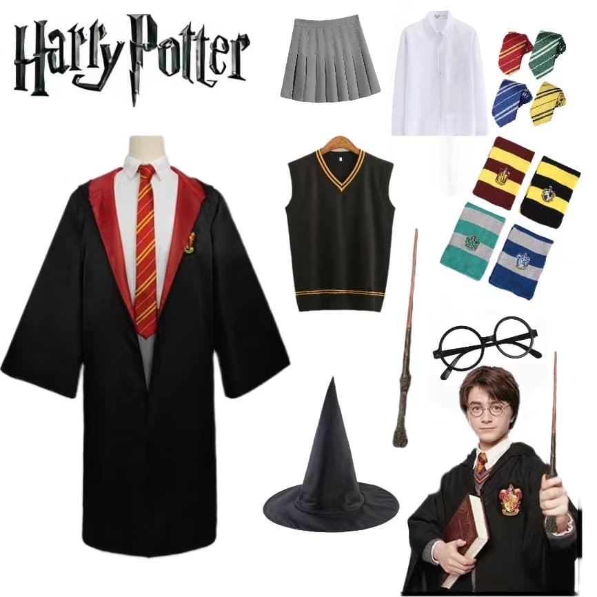 Harry Potter COS costume magic robe Gryffindor Hermione College suit Halloween cloak cloak peripherals