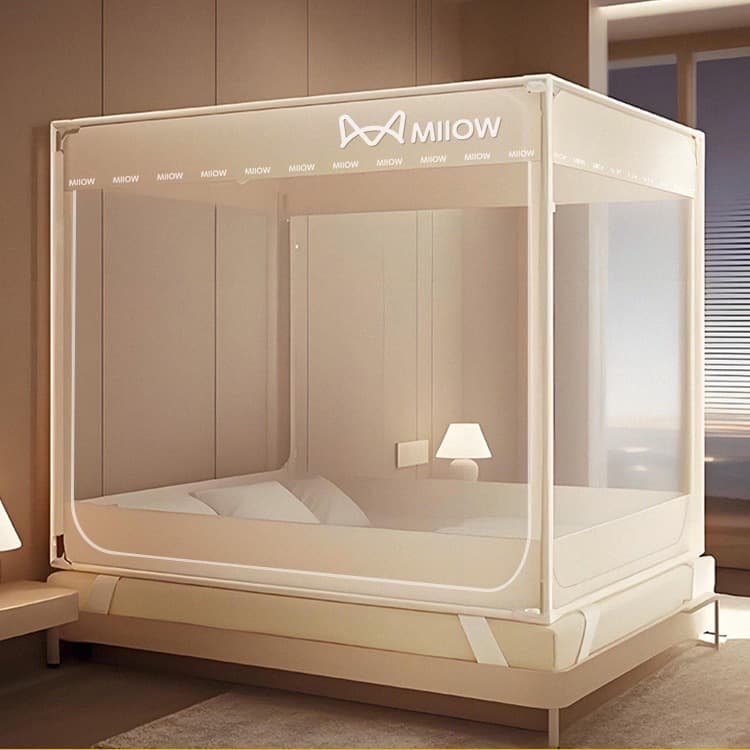Fall-Proof Mosquito Net for Home 2025 New Style Bedroom Baby Children Full Bottom No Installation Anti-Fall Mongolian Yurt Mosquito Net