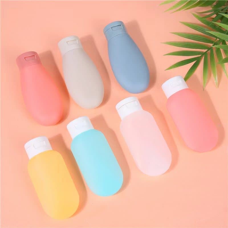 60ML flocked bottle color shampoo shower gel travel supplies skin care portable sample empty bottle travel refill bottle