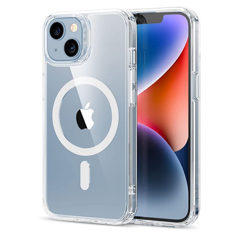 Transparent Wireless Charging Soft Case for iPhone 16, Compatible with iPhone 13 Pro Max, Magnetic Slim Shell