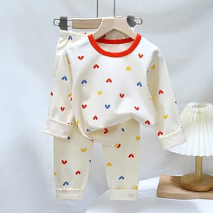 Children's Lycra Set Spring/Autumn New Boys' Homewear Girls' Pajamas Kids' Clothing Custom Manufacturing