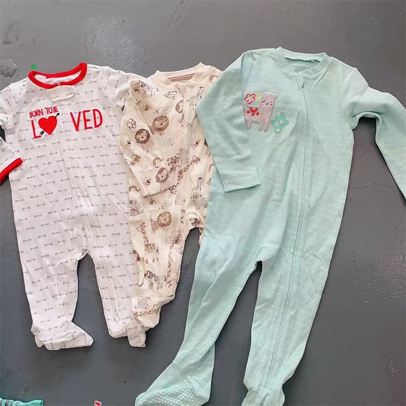 Baby Romper Zip-Up Sleepsuit Long-Sleeve Footed Pajamas Mixed Styles Autumn Winter