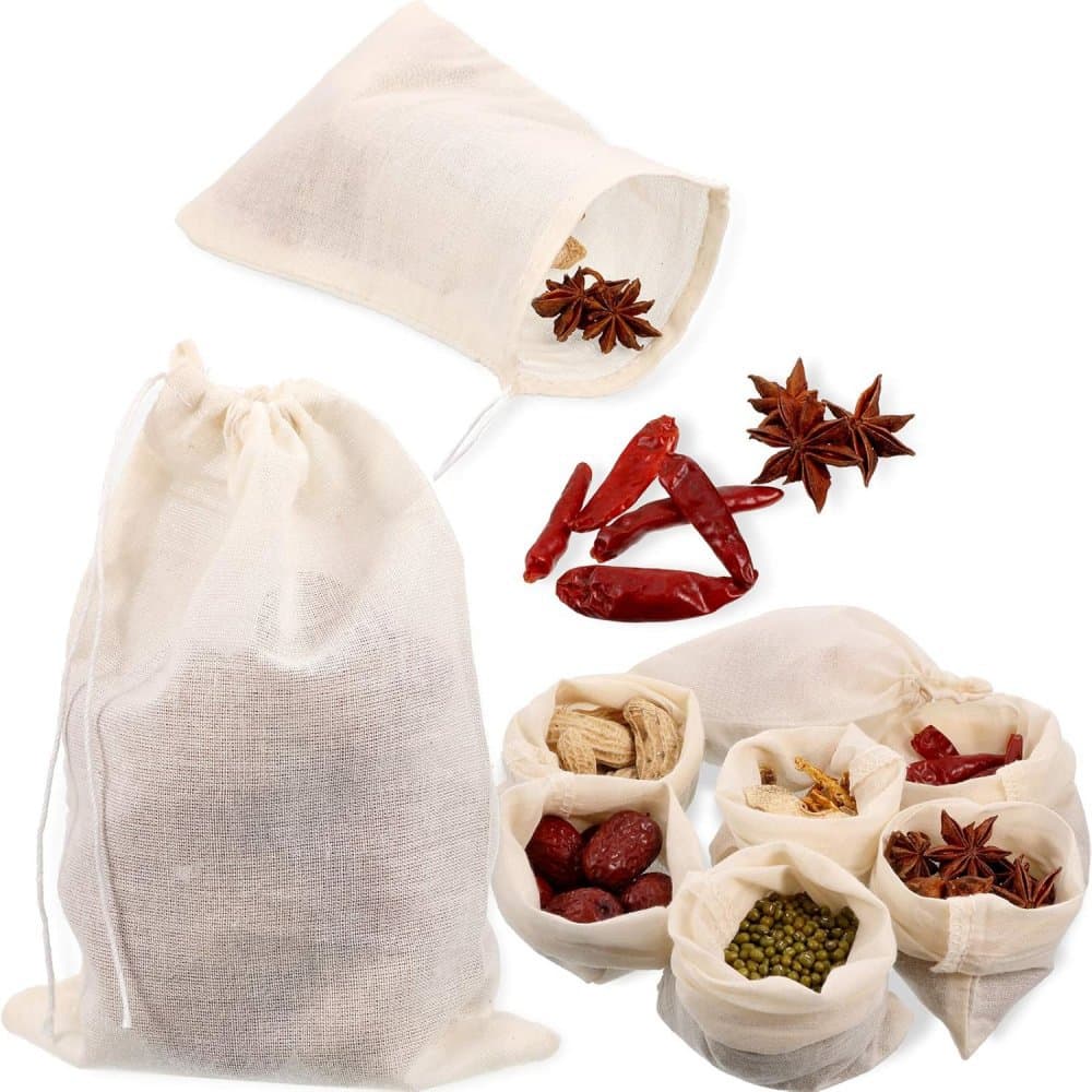 Cross-border Pure Cotton Gauze Bags for Tea, Herbal Decoction, Spice Filtration, and Stewing - Residue-Separating Cotton Bags