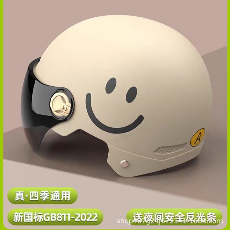 New National Standard Helmet for Women Electric Vehicle 3C Certified Helmet Wholesale Unisex Four Seasons Safety Helmet