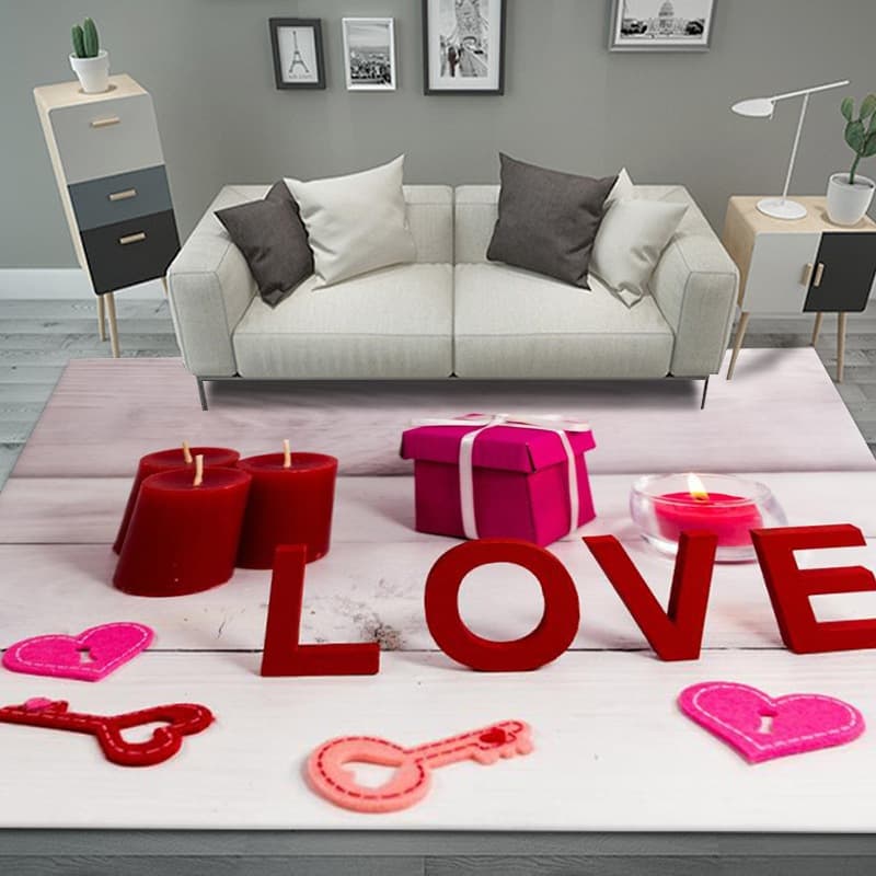 Cross-border Amazon living room European simple bedroom rectangular cushion 3D three-dimensional printing sofa coffee table cushion