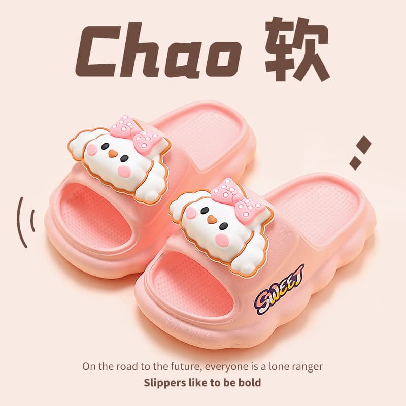 2024 New Kids Slippers for Girls and Boys, Cartoon Princess Design, Non-Slip for Home and Bathroom, Summer