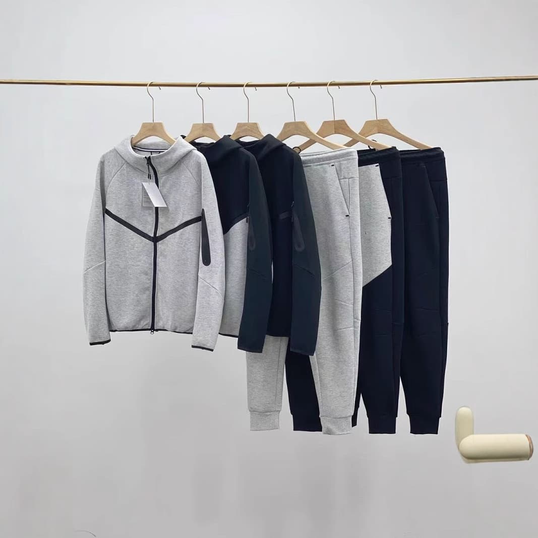 0950 Suit Men's Spring & Fall 320g Heavy Cotton Sports Windproof Jacket Knitted Loose Casual Training Pants Set