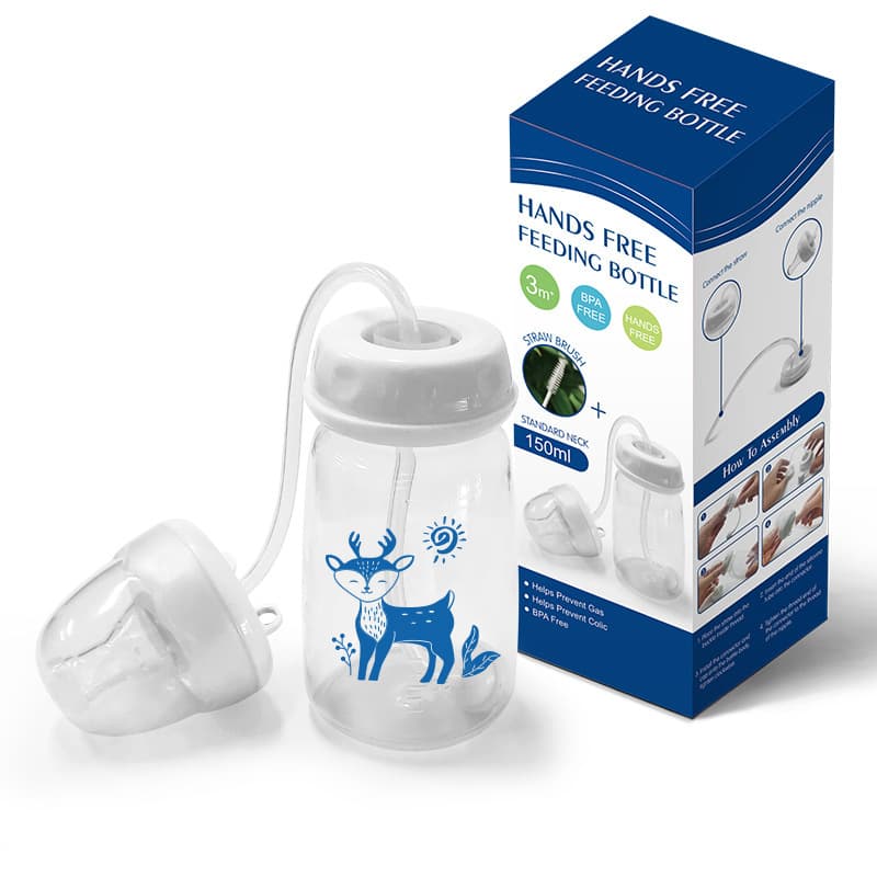 Amazon Best-Selling Creative Hands-Free Baby Bottle Feeder, Wide-Neck PP Baby Bottle, Cross-Border