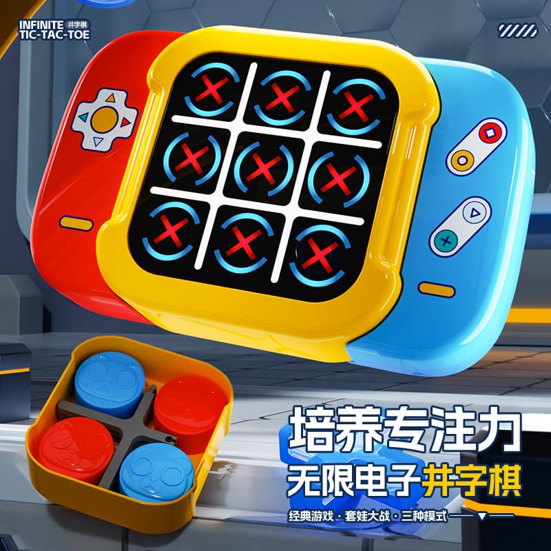 New Cross-Border Product: Super Tic-Tac-Toe Handheld Electronic Game Console, Family Fun Puzzle Board Game