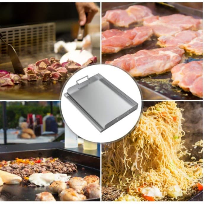 Amazon Supplier Rectangular Iron Tray, Outdoor Garden BBQ Heating Plate, Teppanyaki Grill