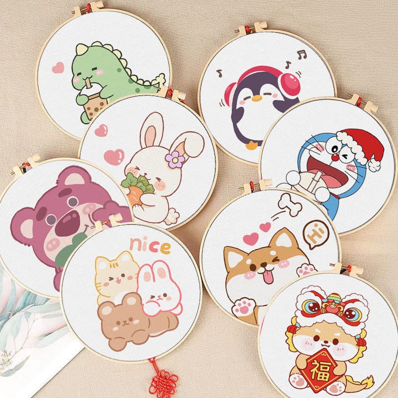 Cross-stitch 2025 new small children's embroidery DIY simple beginners zodiac starter kit