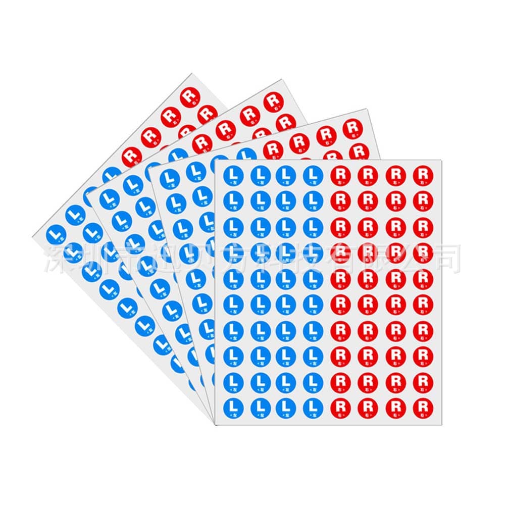 LR Label Left Right Stickers Self-Adhesive Direction Indicator Labels Chinese and English Self-Adhesive 80 Pieces Round Dot Stickers