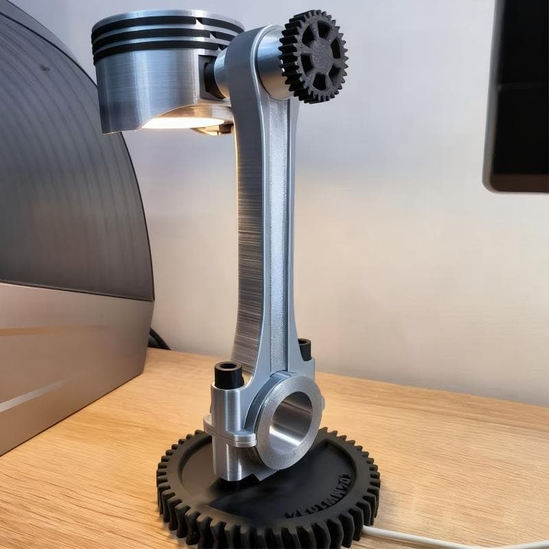 New Cross-border Resin Craft Ornament Holiday Engine Spark Plug Piston Table Lamp Desktop Creative Novelty