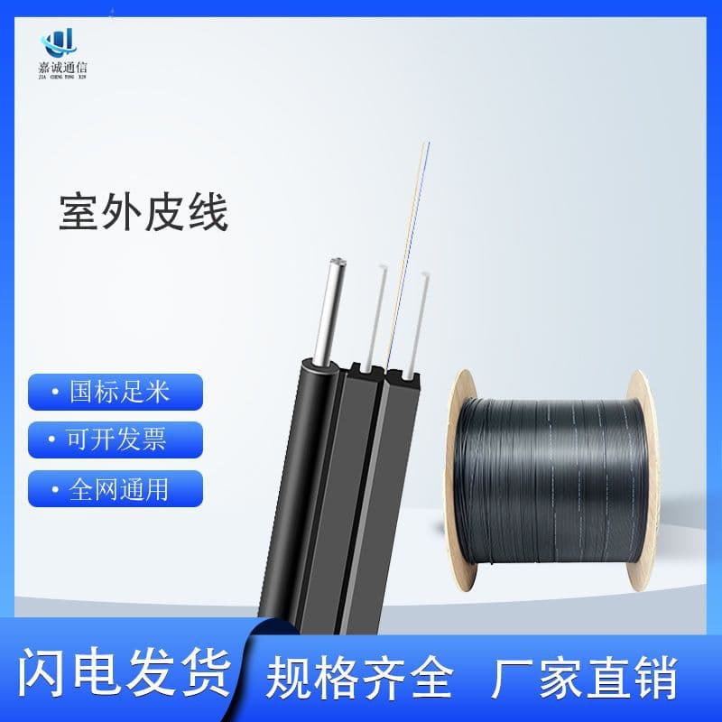 Single-Mode Fiber Optic Cable 1 Core 2 Core 4 Core Outdoor Fiber Optic Cable Butterfly Outdoor Fiber Optic Cable Fiber Optic Drop Cable