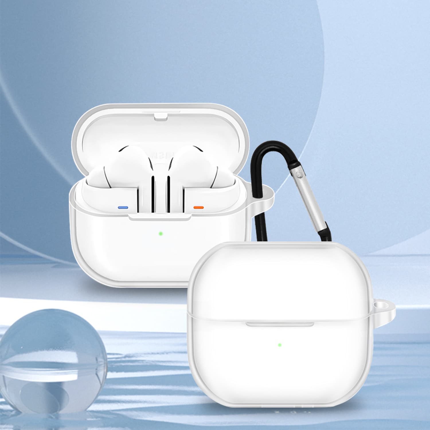 Compatible with Samsung Galaxy Buds3 Pro Bluetooth Earbuds Case Samsung Buds3 Pro TPU Transparent Soft Shell