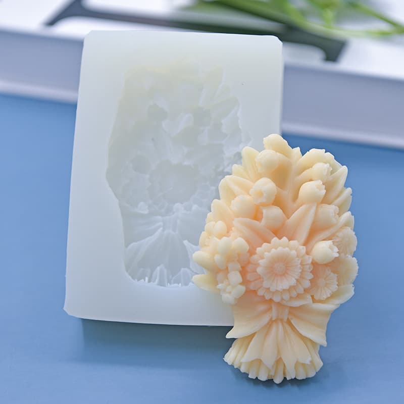 Flower Bouquet Silicone Mold Baking DIY Cake Mold Soap Fondant DIY Candle Silicone Mold
