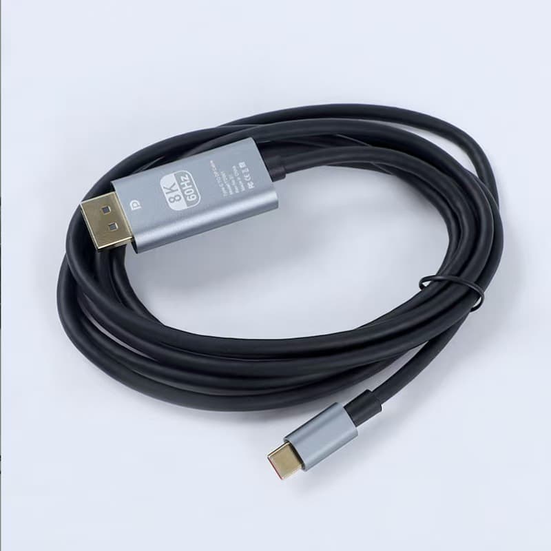 Type-C to DP cable 2 meters 8K60Hz HD adapter cable laptop phone same screen cable USB-C to large DP