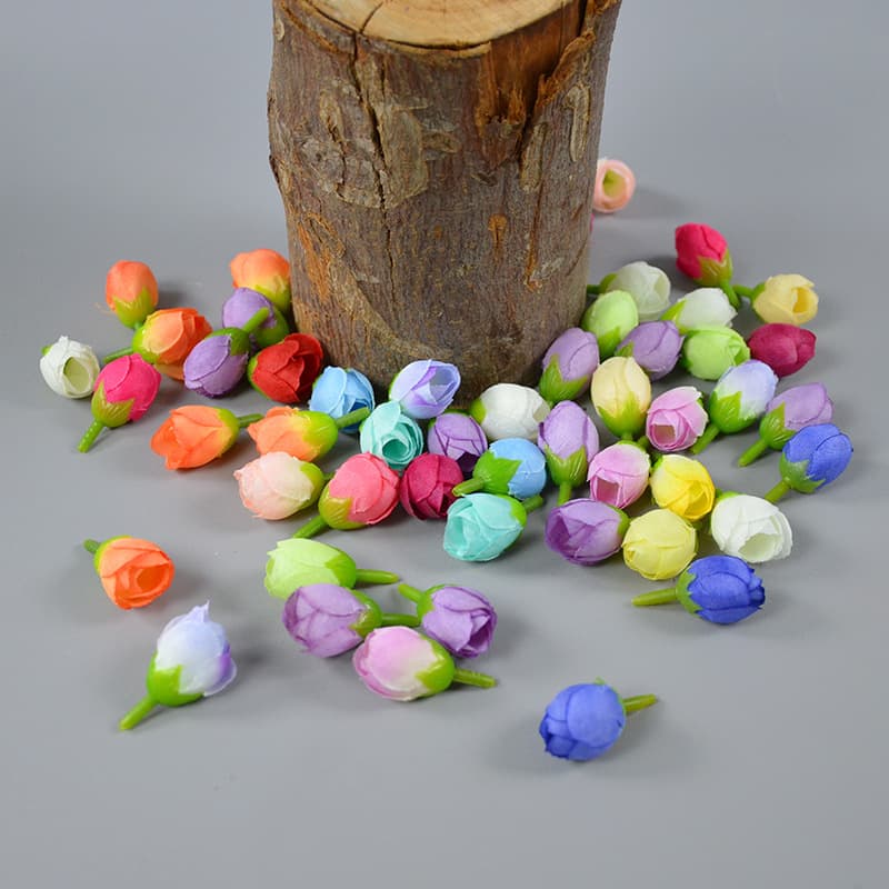 Wholesale artificial roses, opera hair ornaments, tea flower buds, corsages, wrist corsages, rose heads, small Q-shaped roses