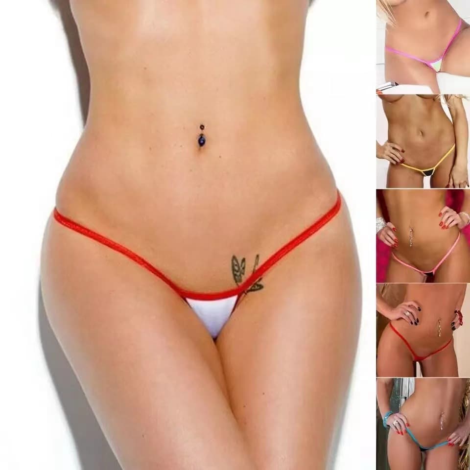 Sexy Women's Lingerie Trendy Mini Bikini Hot Selling Open-Crotch T-Back Panty Women's Elastic Fabric Bagged Packaging