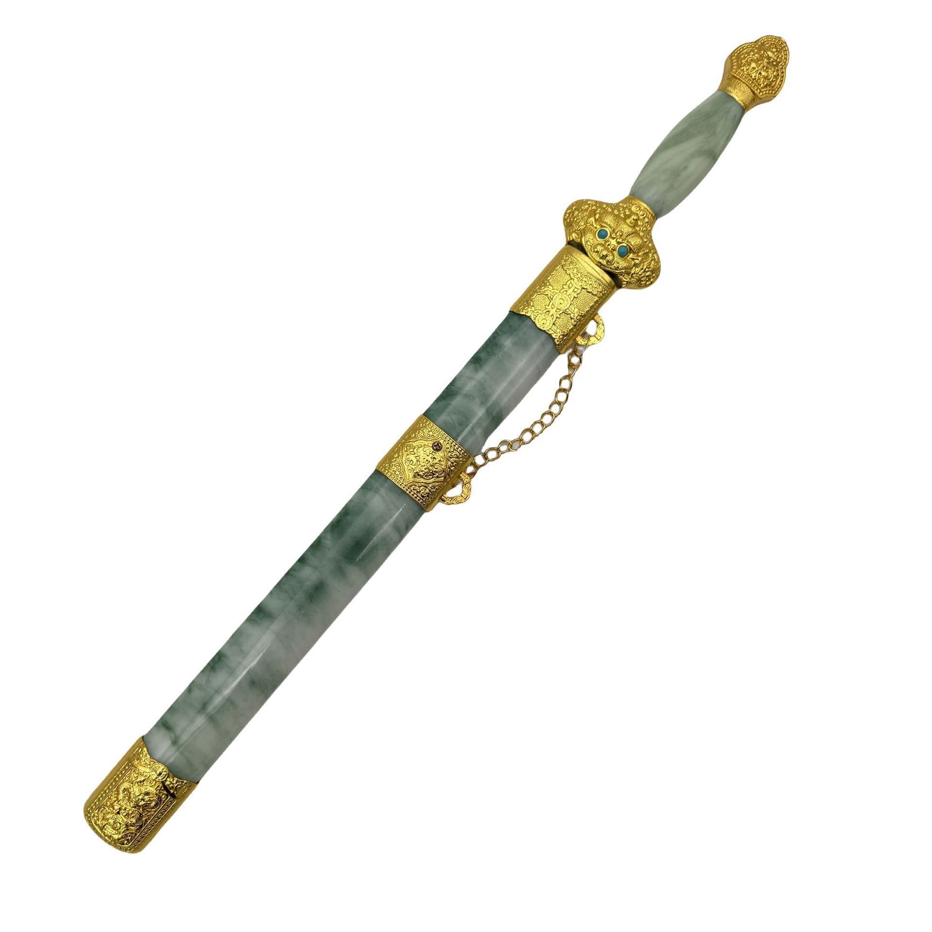 Ancient style sword decorative sword imitation jade Yongle sword town house sword prop metal sword unedged