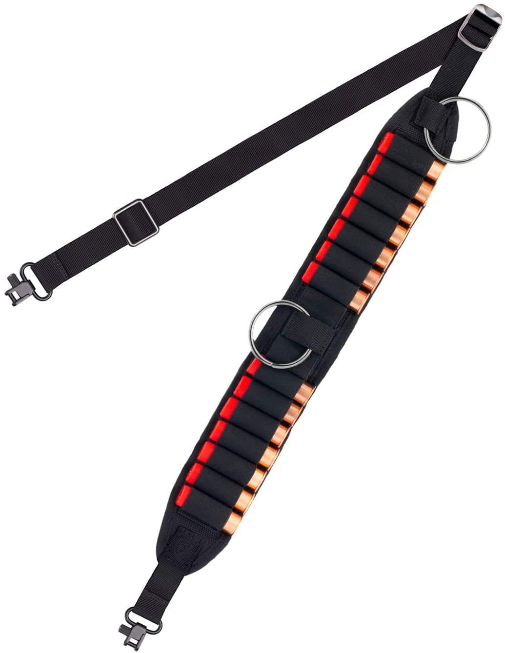 Outdoor Hunting Shotgun Sling 16-Loop Shell Band Rifle Sling Strap Multifunctional Gun Sling